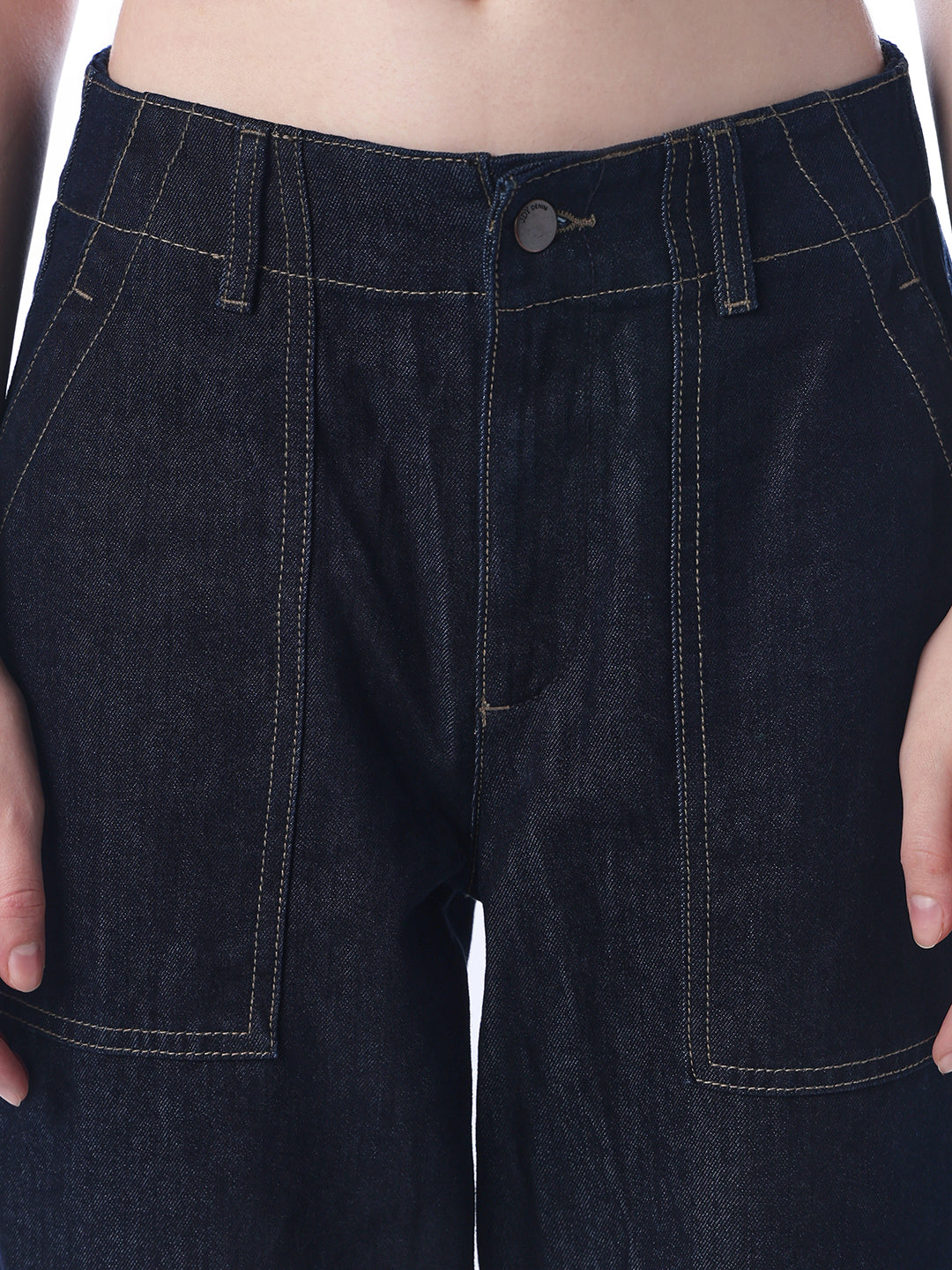 Barrel Fit High Rise Jeans