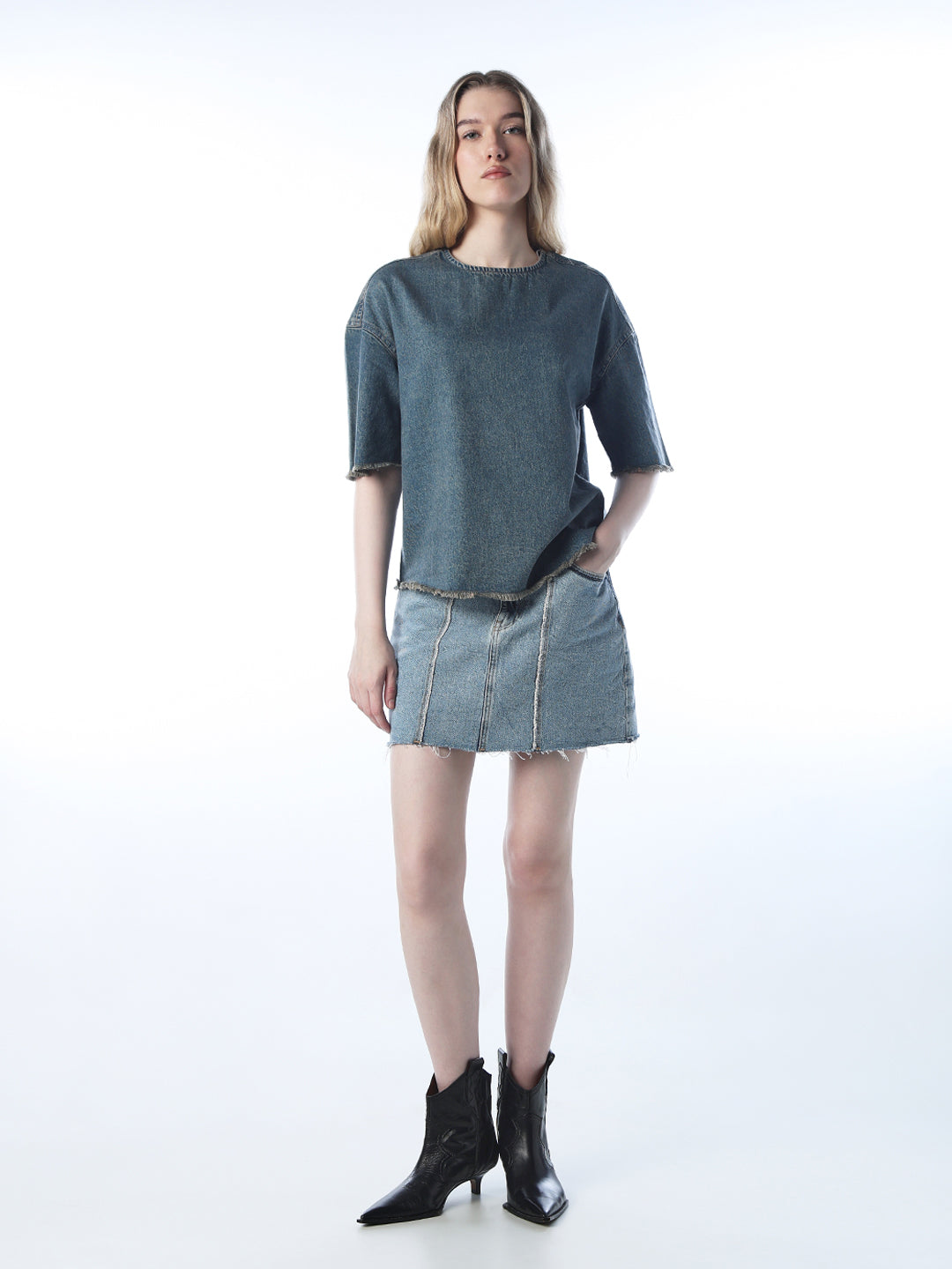 Vintage Washed Denim Top