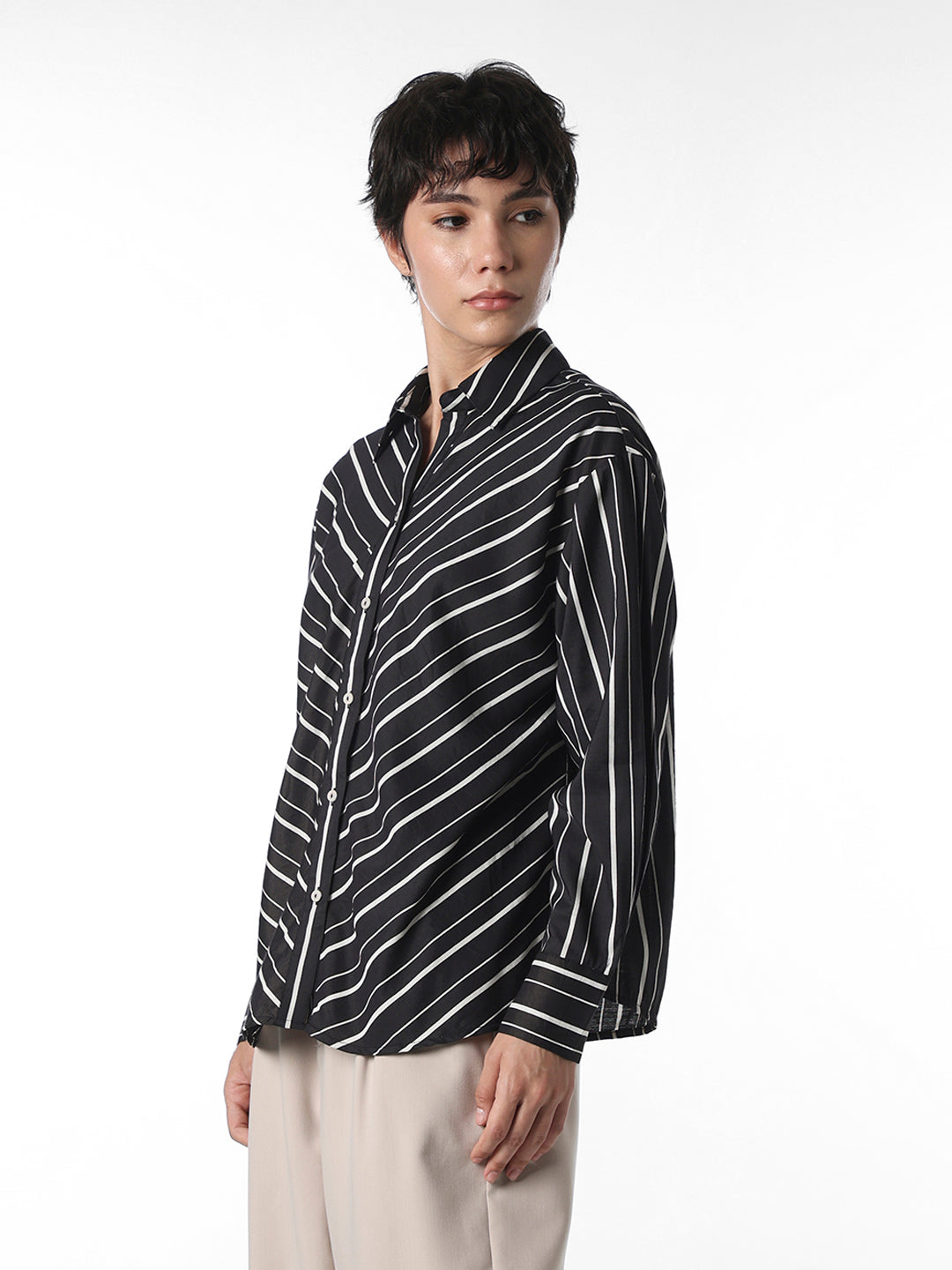 Black Striped Shirt