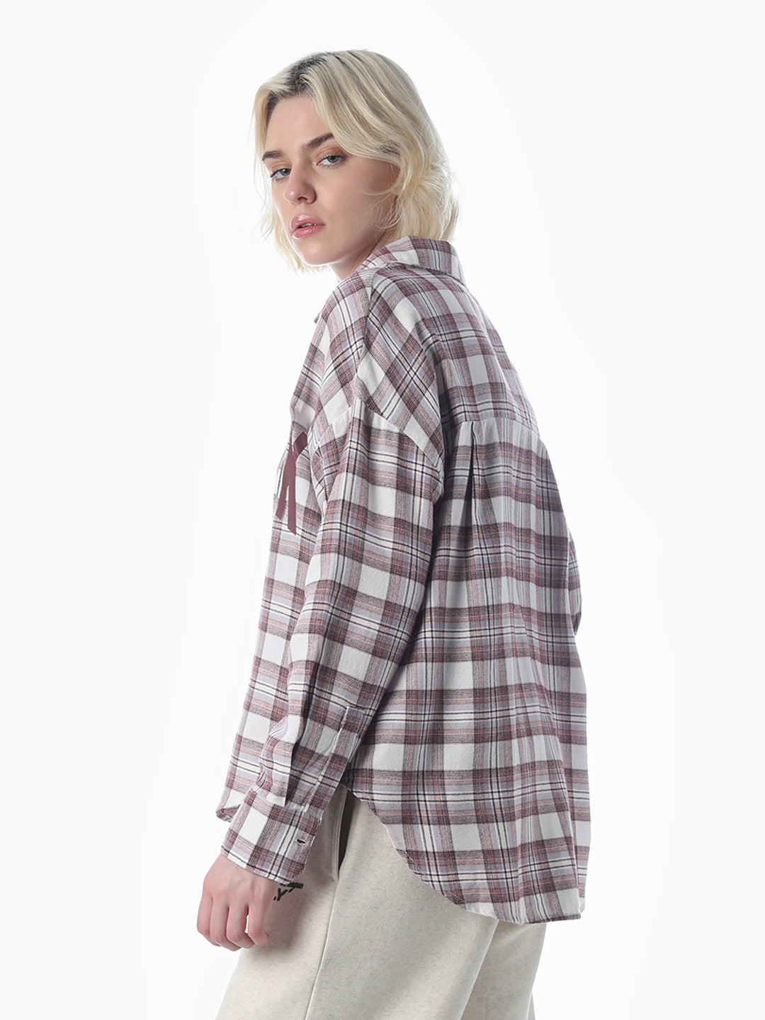 White Check Cotton Shirt