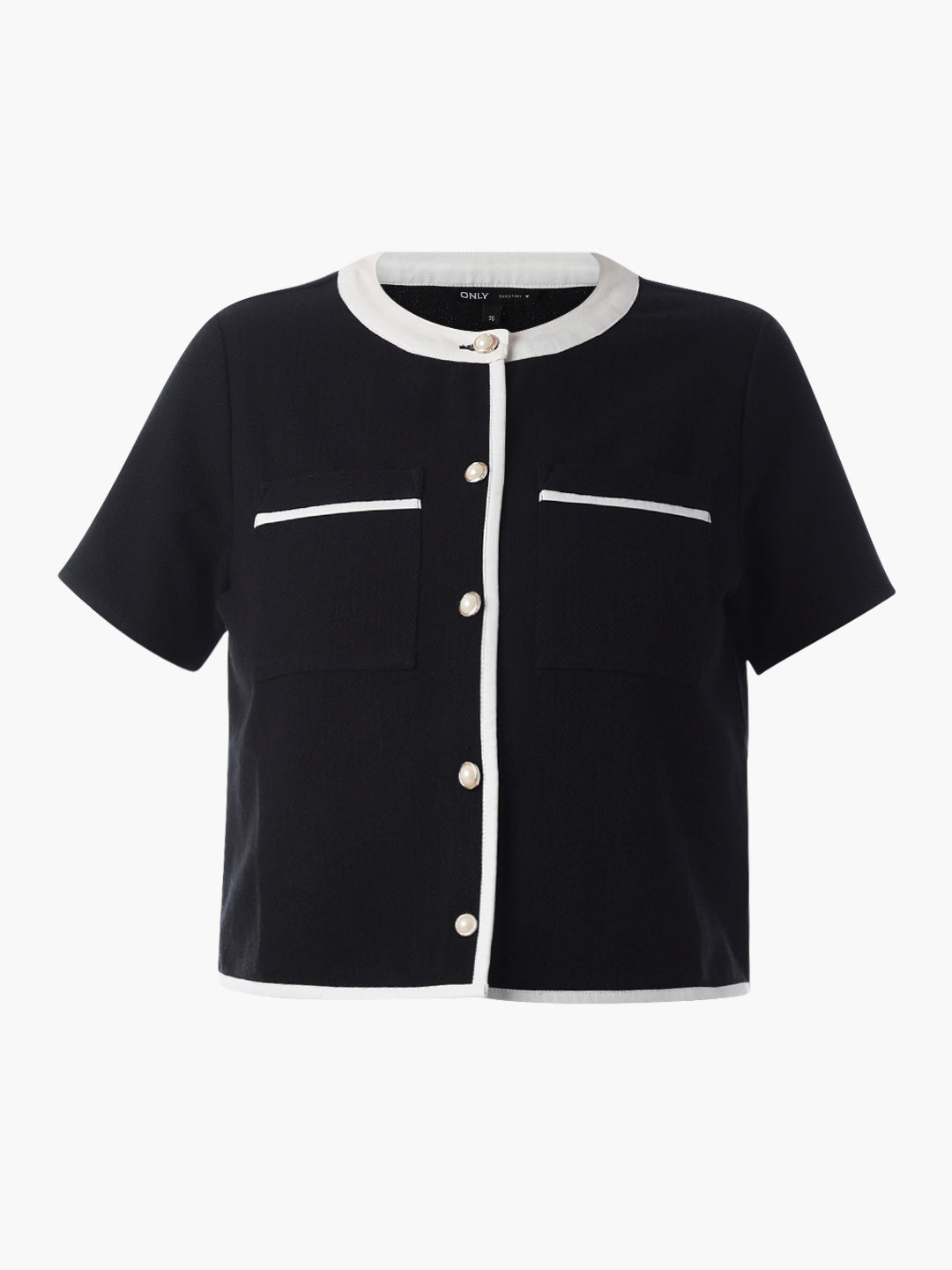 Black Tweed Cotton Top