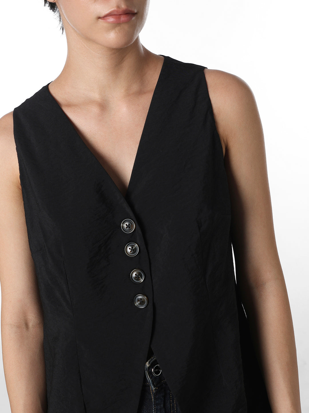 Black Waistcoat Top