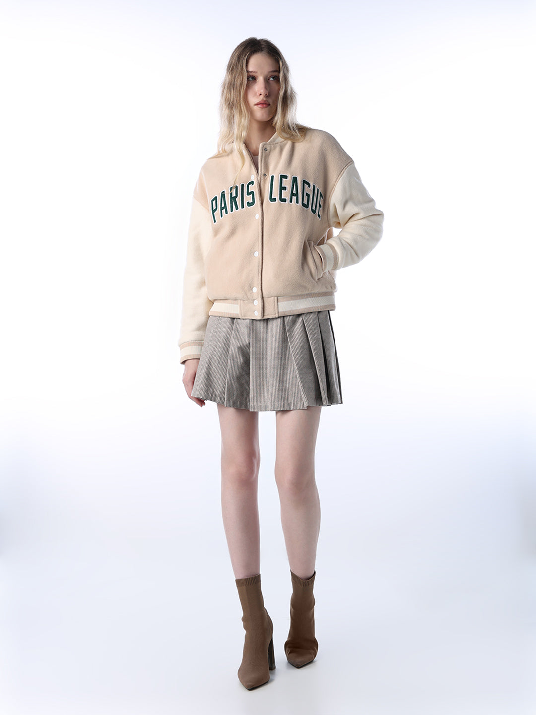 Colourblocked Varsity Bomber Jacket