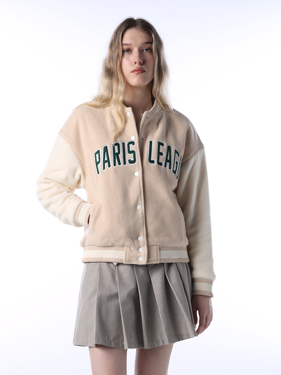 Colourblocked Varsity Bomber Jacket