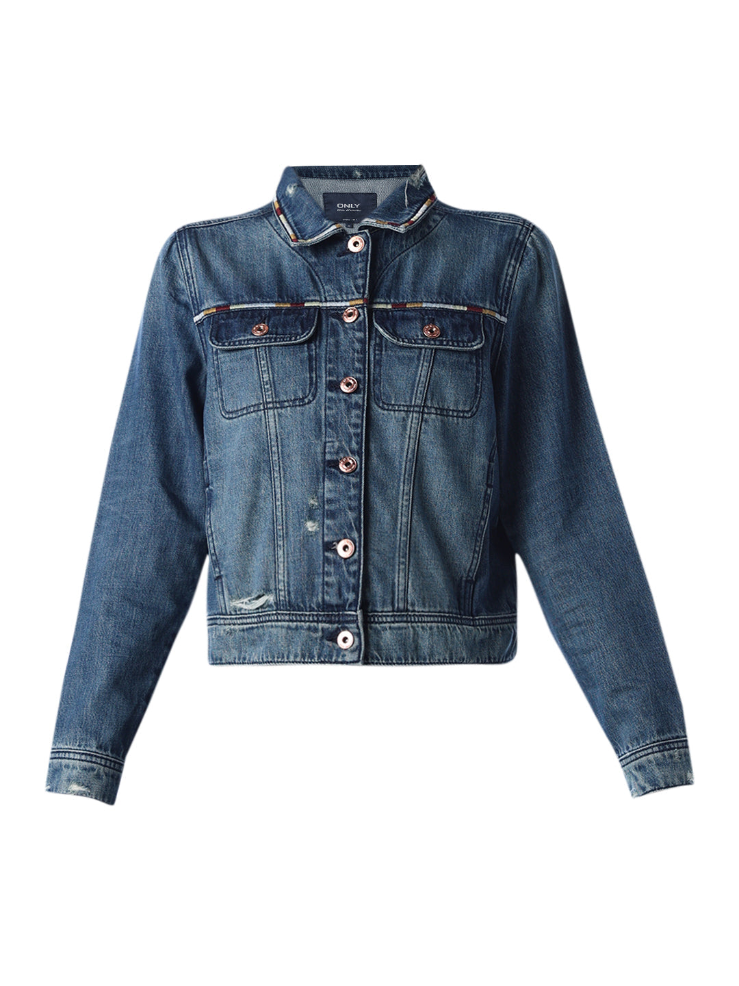 Heavy Fading Cotton Denim Jacket