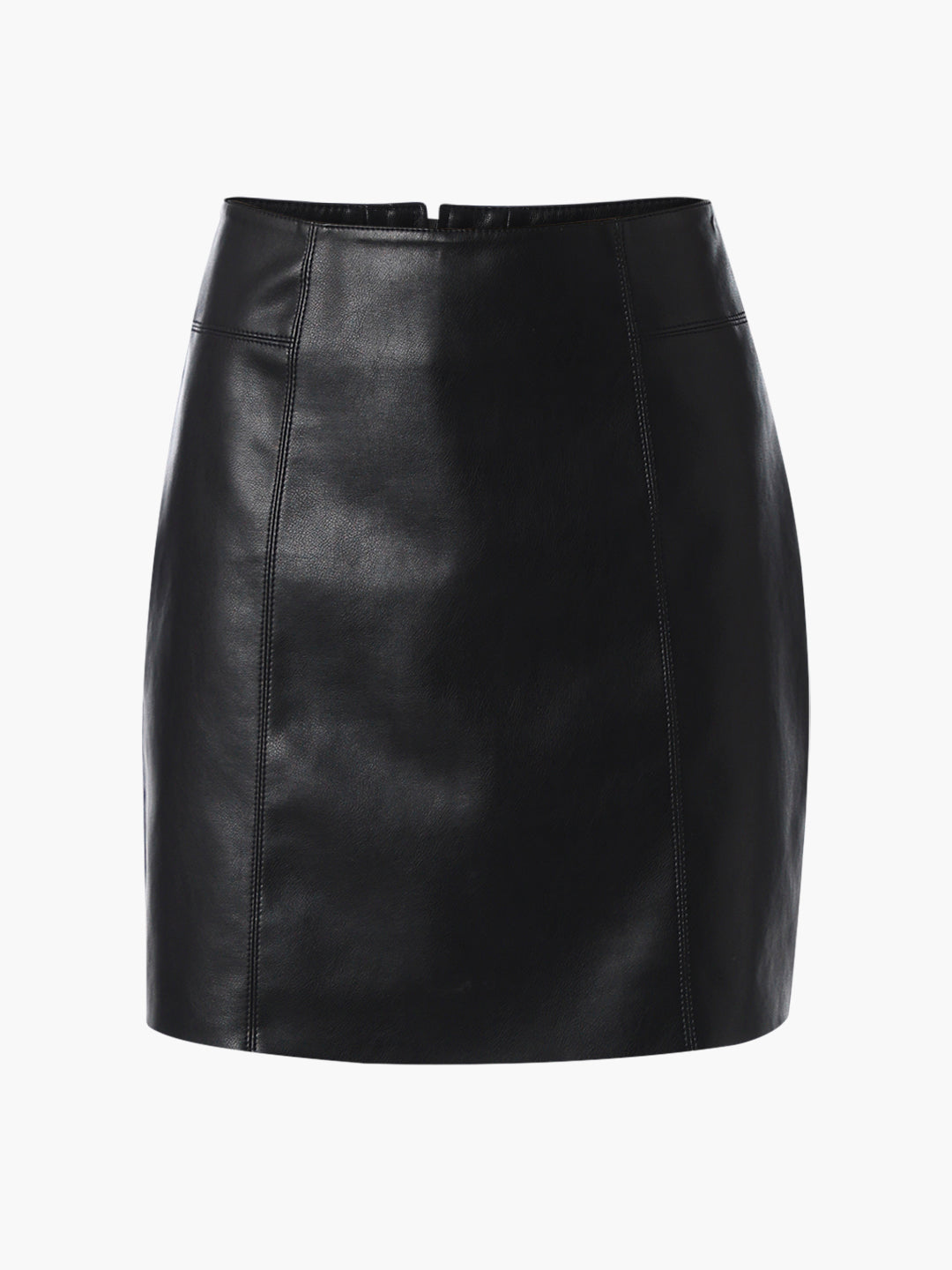 Black Faux Leather Mini Skirt