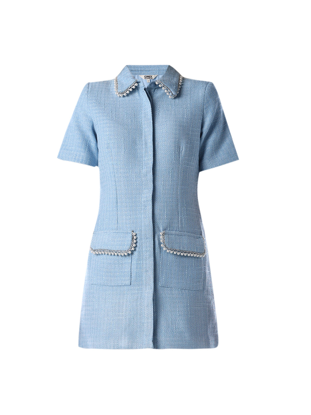 Embellished Textured Short Dress