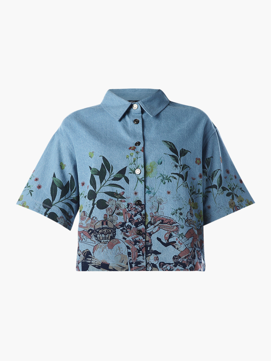 Printed Denim Shirt