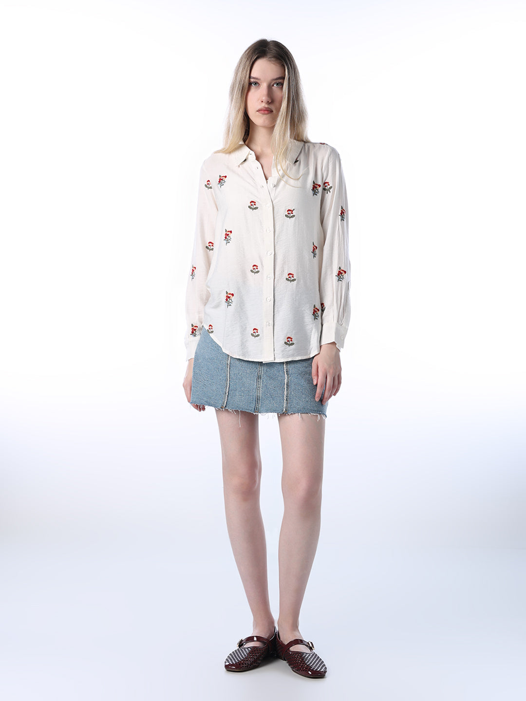 Embroidered Shirt - White