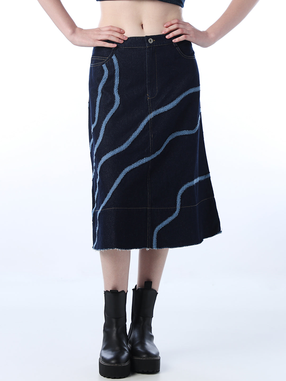 Denim Midi Skirt