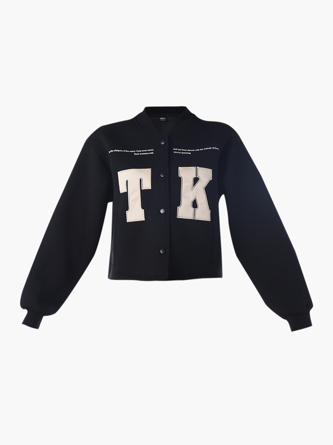 Typographic Print Bomber Jacket