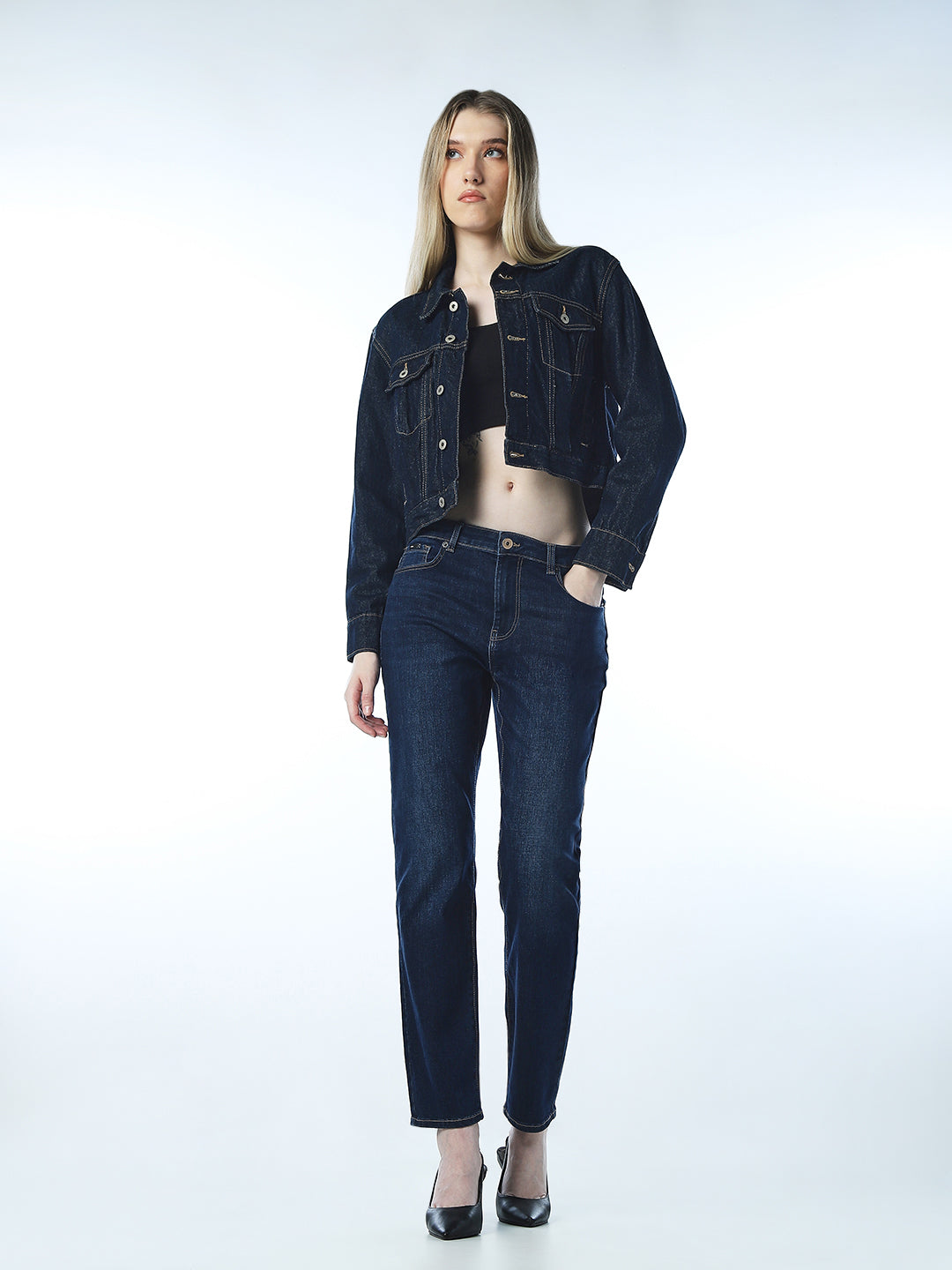 5 Pocket Slim Fit Jeans - Dark Blue