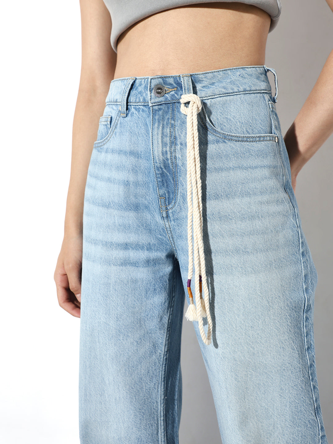 Light Blue High Rise Wide Leg Jeans Light Blue High Rise Wide Leg Jeans