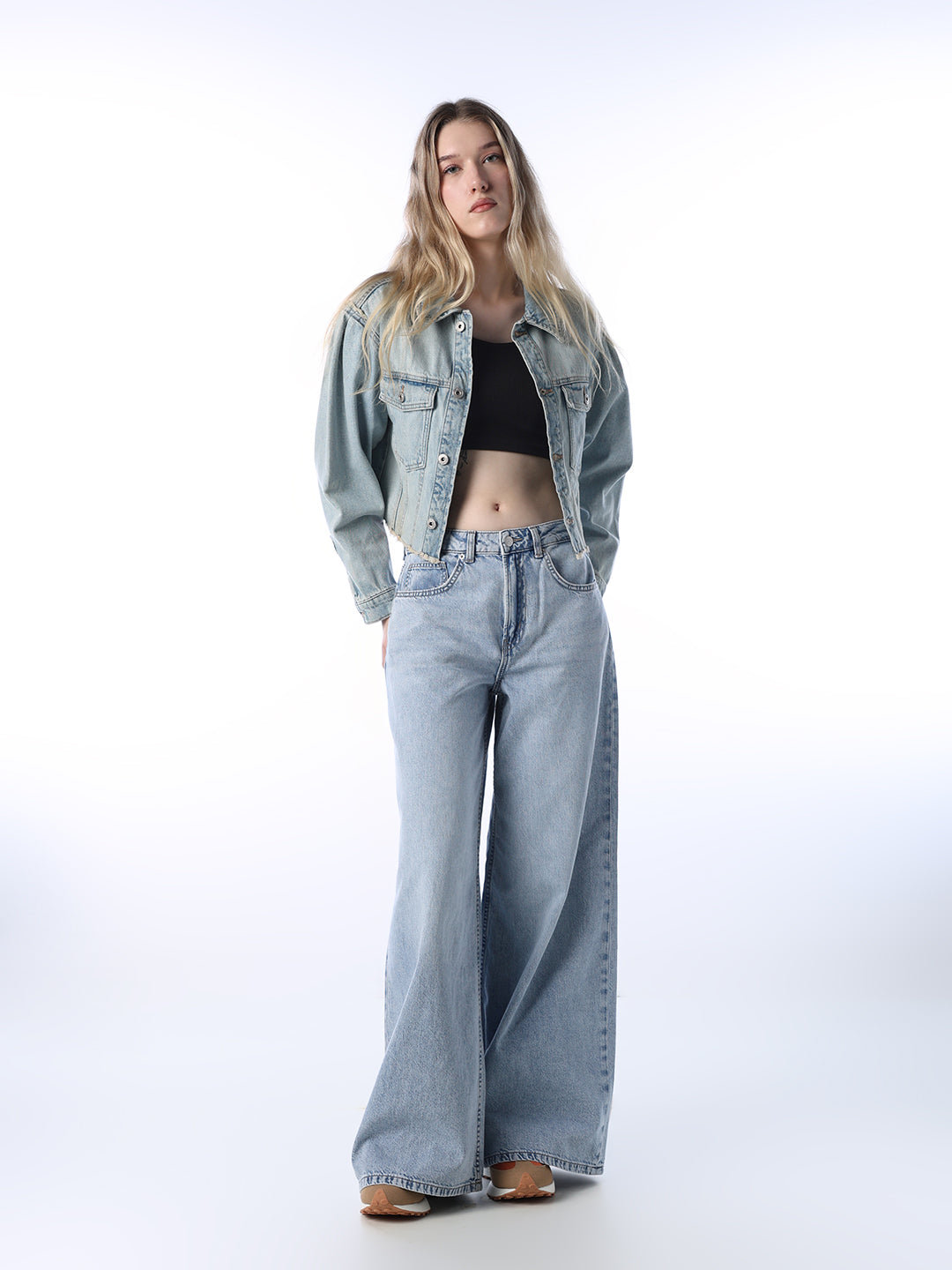 Light Blue Wide Leg Jeans