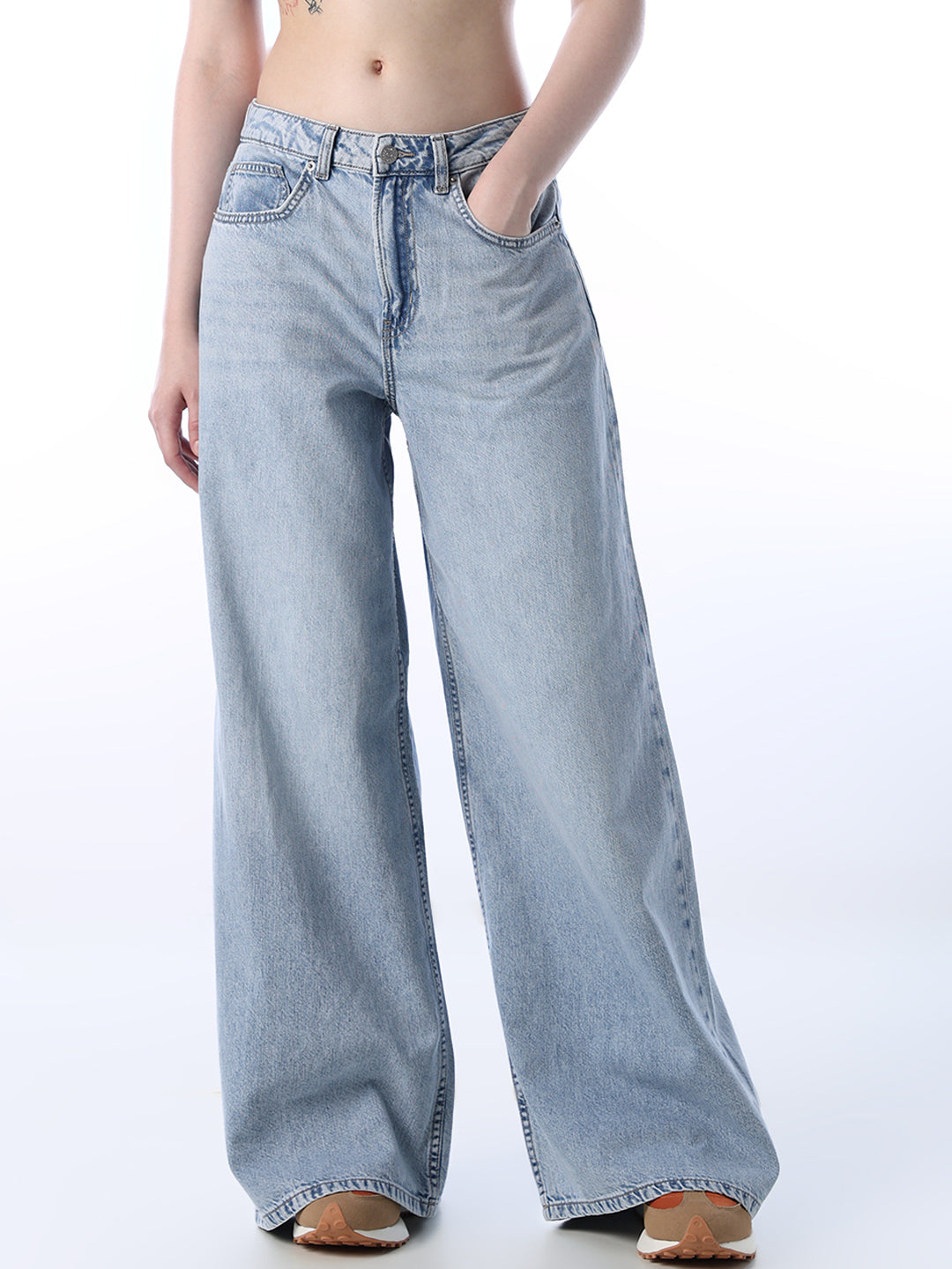 Light Blue Wide Leg Jeans