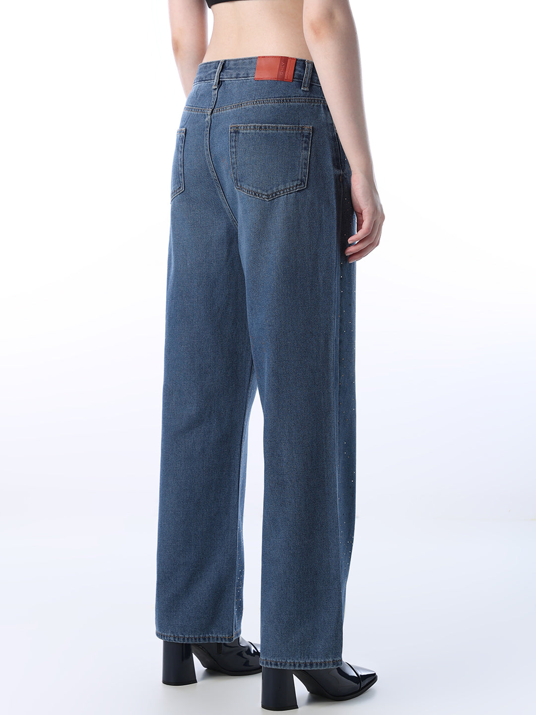 Embellished Straight Fit Jeans