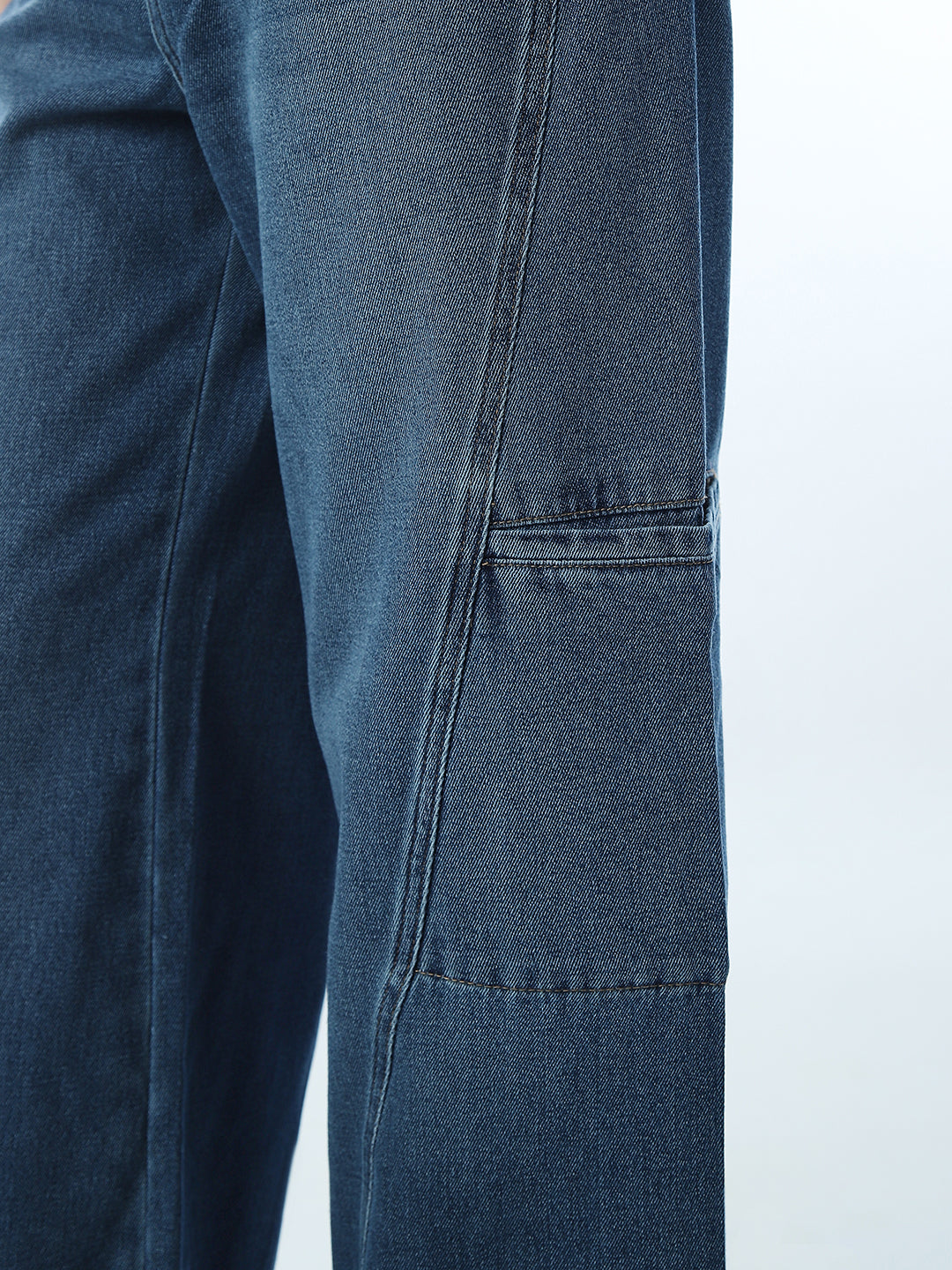 High Rise Wide Leg Cargo Jeans