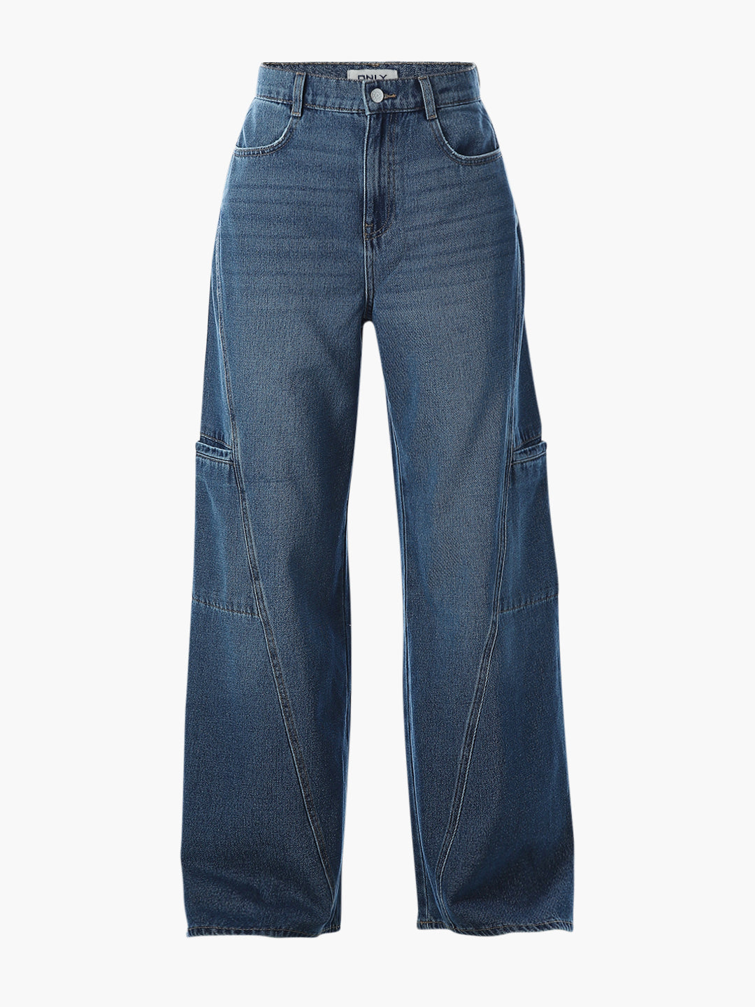 High Rise Wide Leg Cargo Jeans
