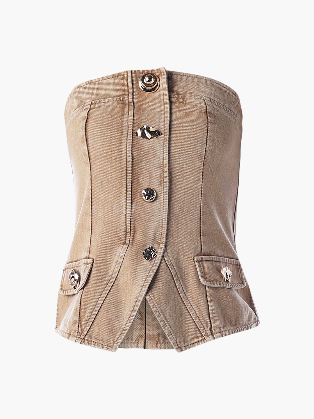 Washed Denim Waistcoat