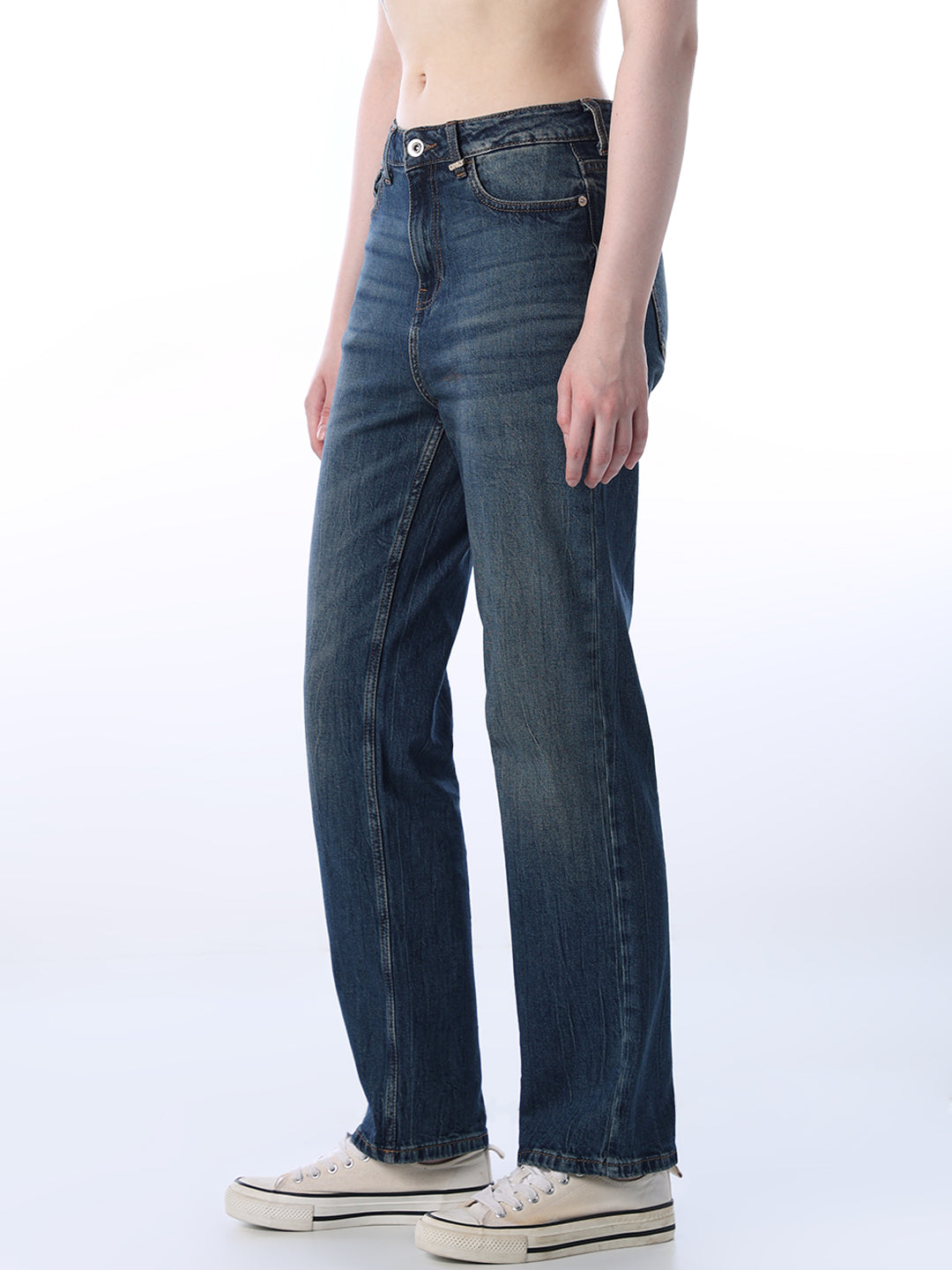 High Rise Troy Straight Fit Jeans