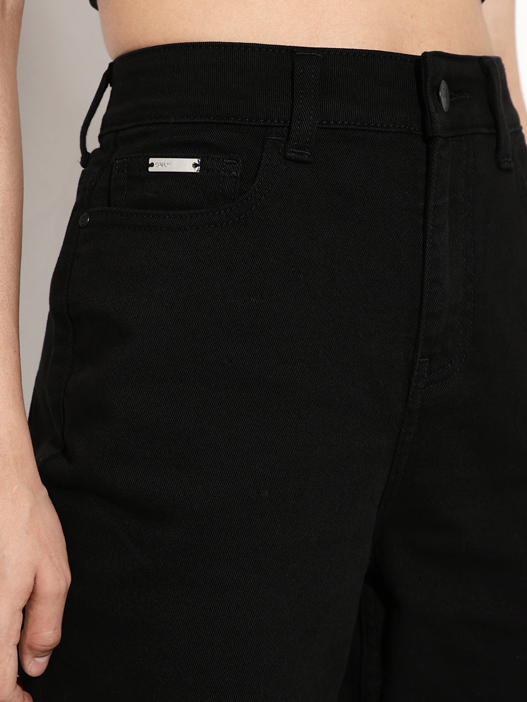 Black Mid Rise Skinny Jeans
