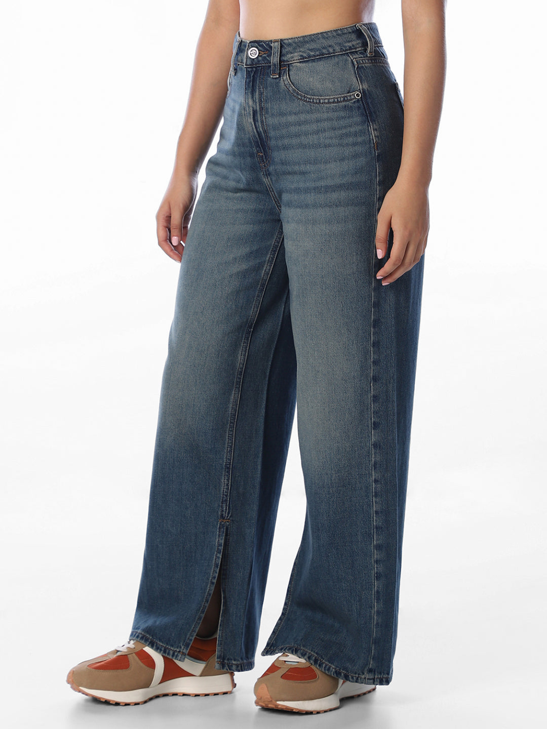 Light Blue High Rise Wide Leg Jeans