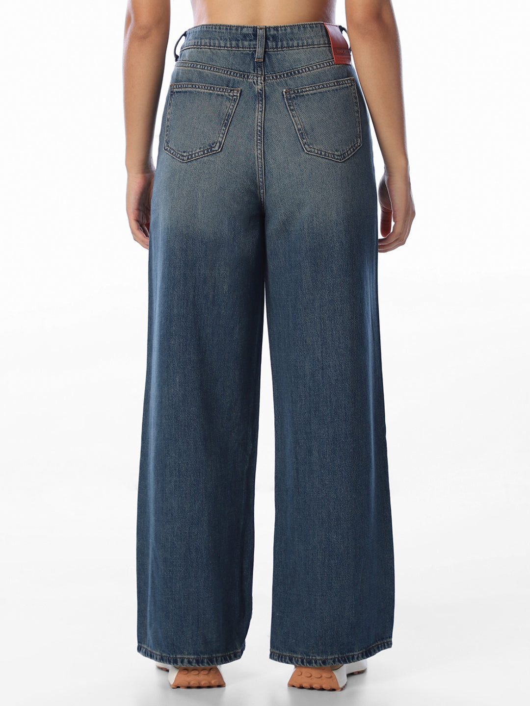 Light Blue High Rise Wide Leg Jeans