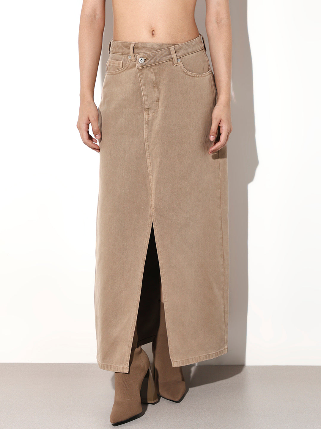 High Rise Denim Skirt