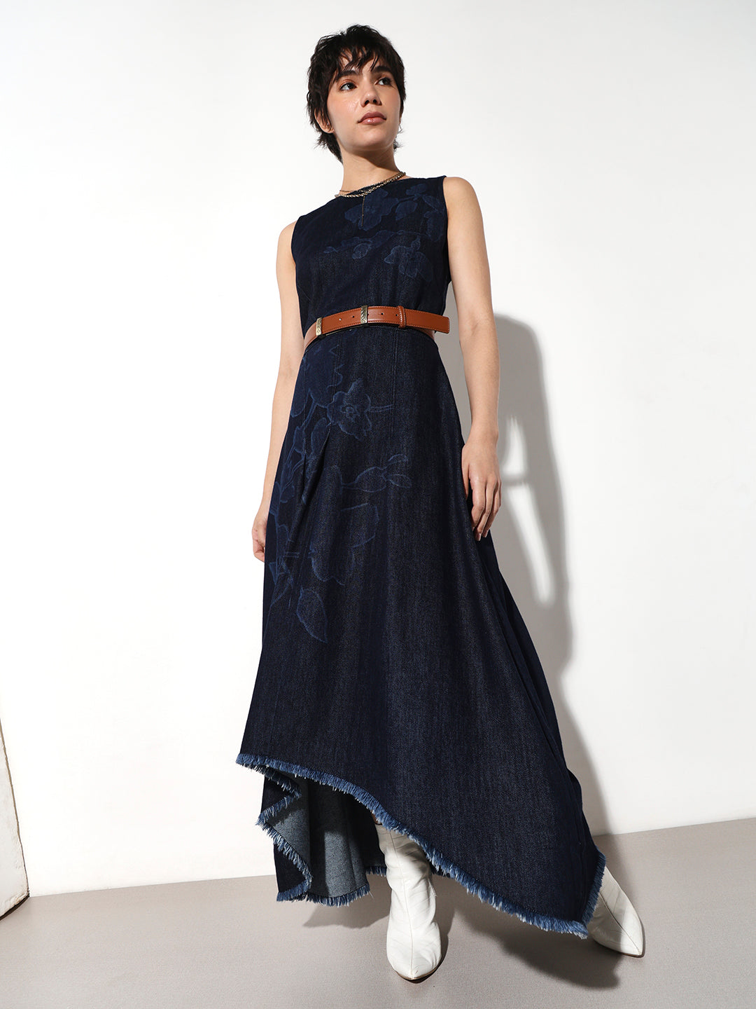Asymmetric Denim Dress