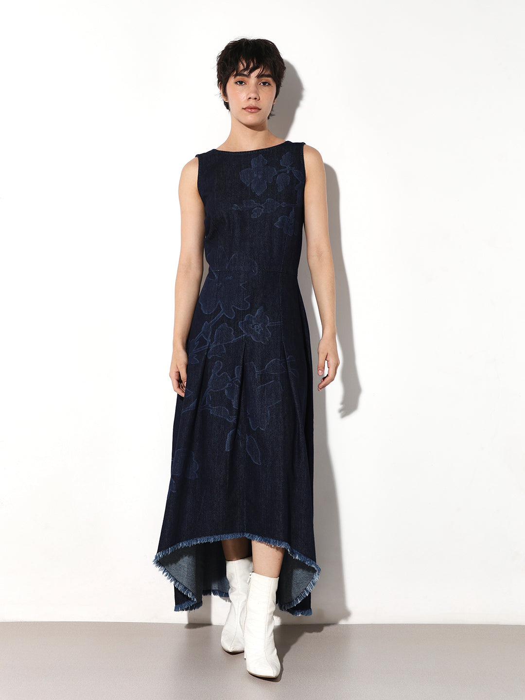 Asymmetric Denim Dress