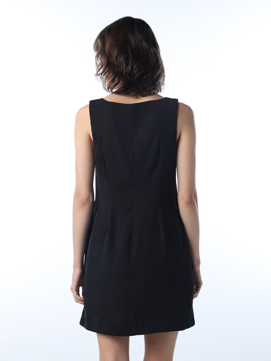 Square Neck Button Mini Dress