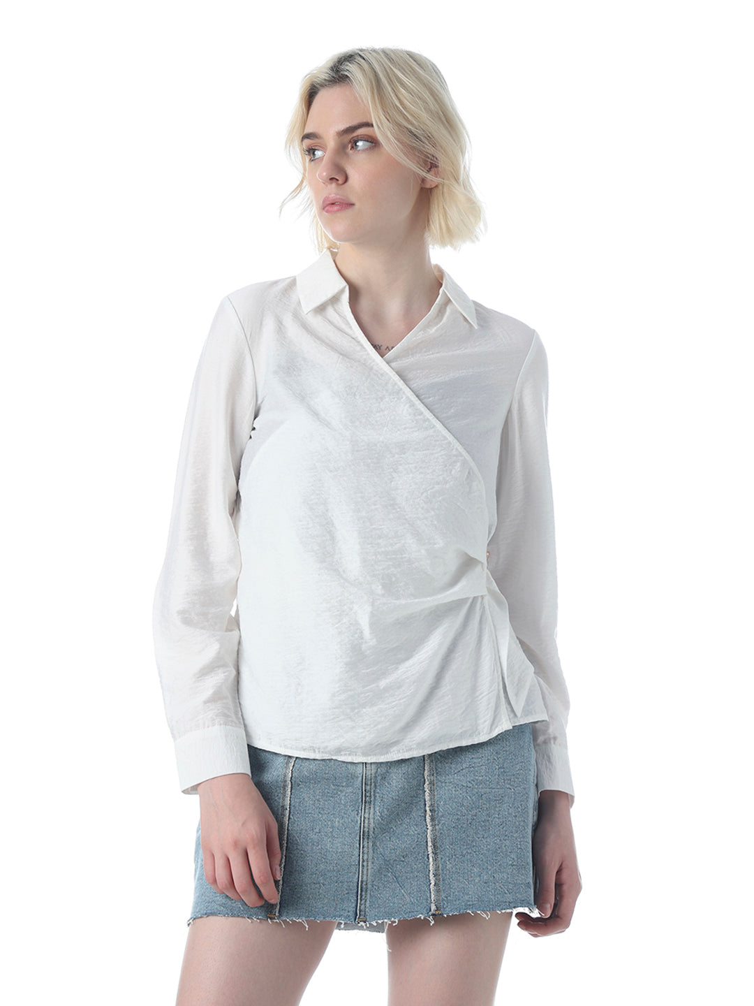 White Wrap Shirt