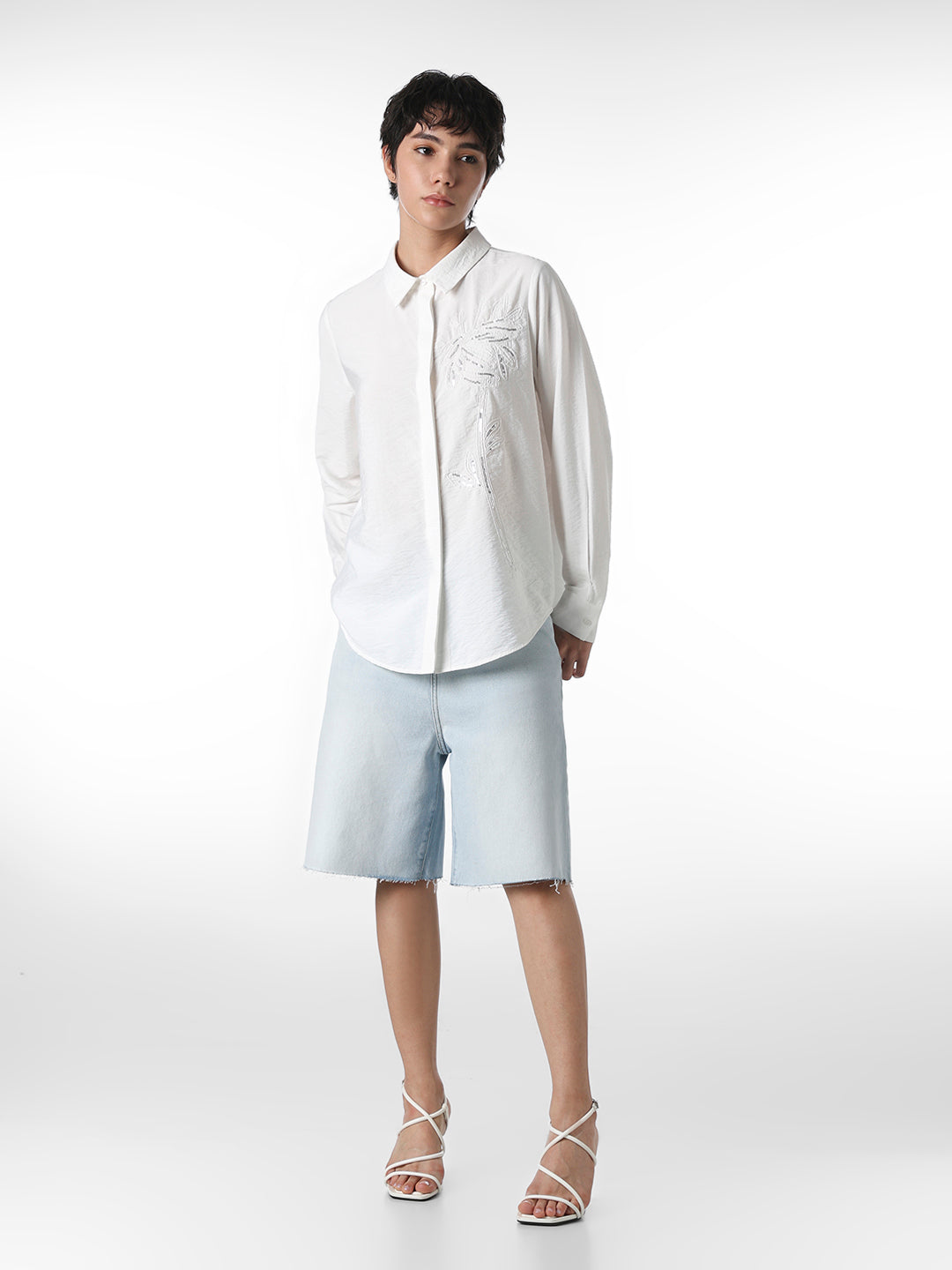 White Textured Shirt