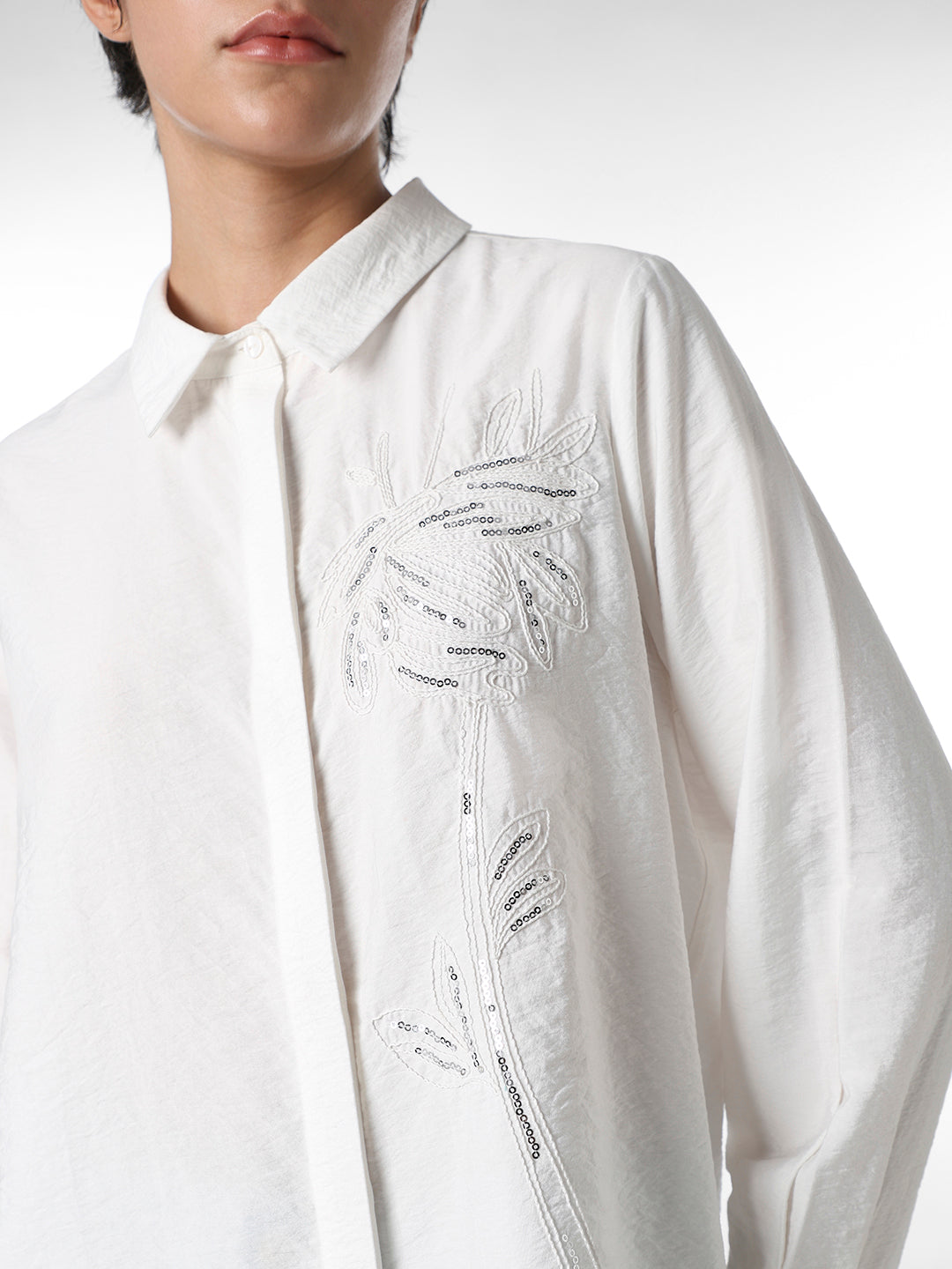 White Textured Shirt