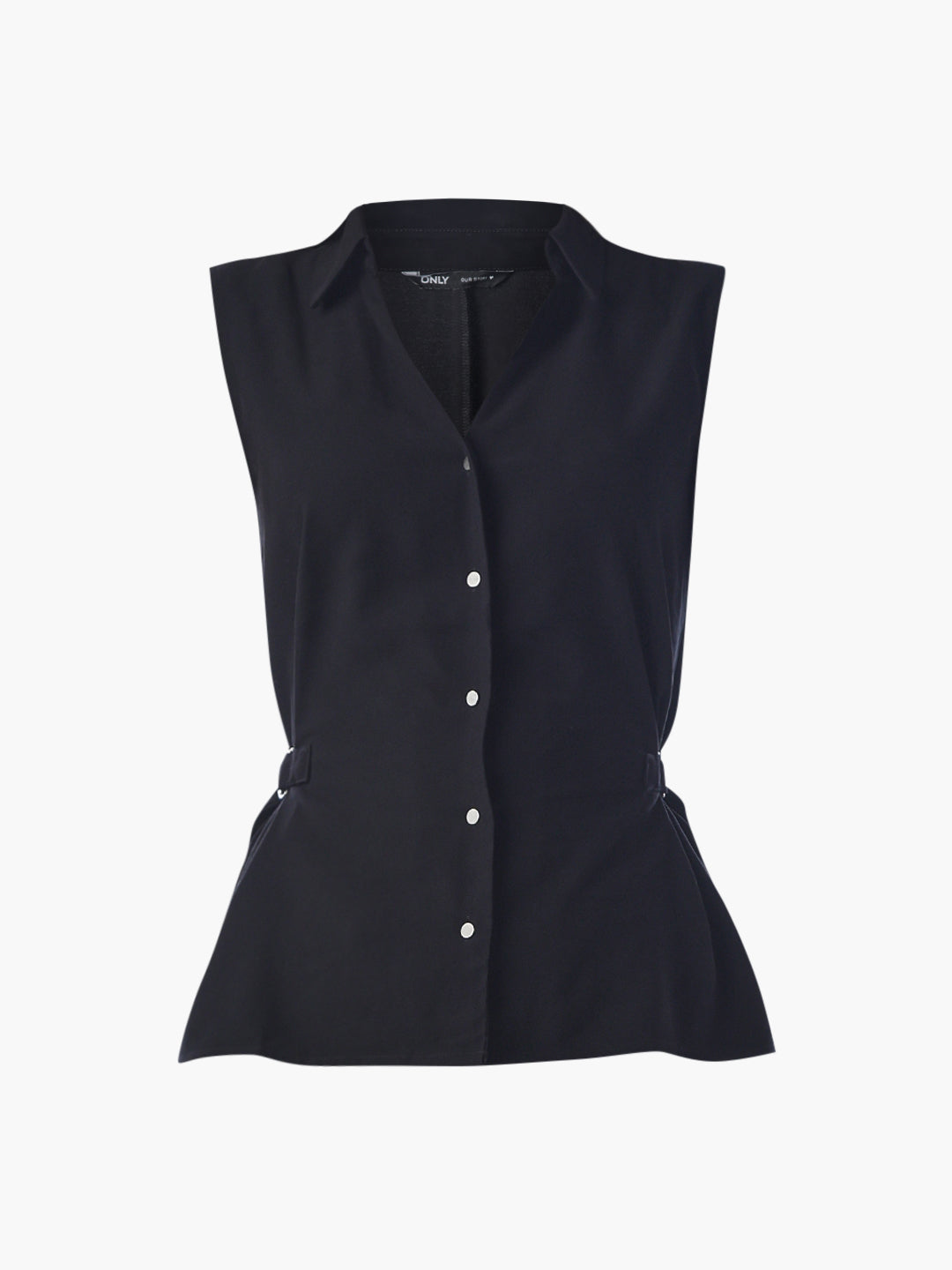 Buckle Detail Sleeveless Shirt