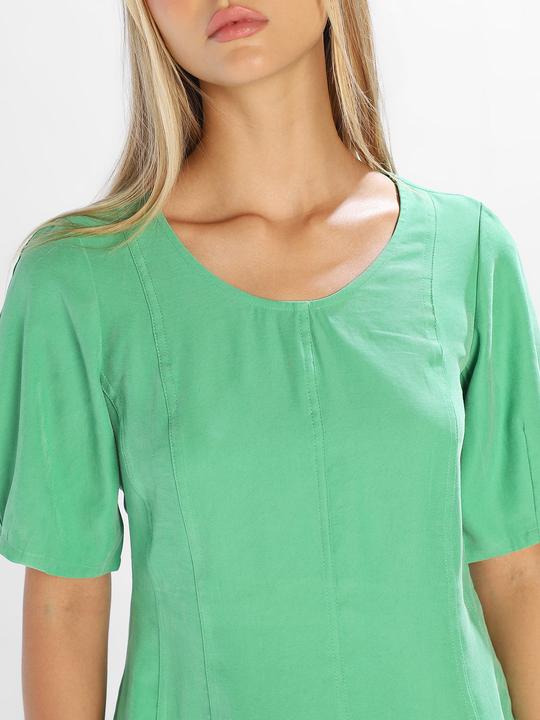 Green Round Neck Top
