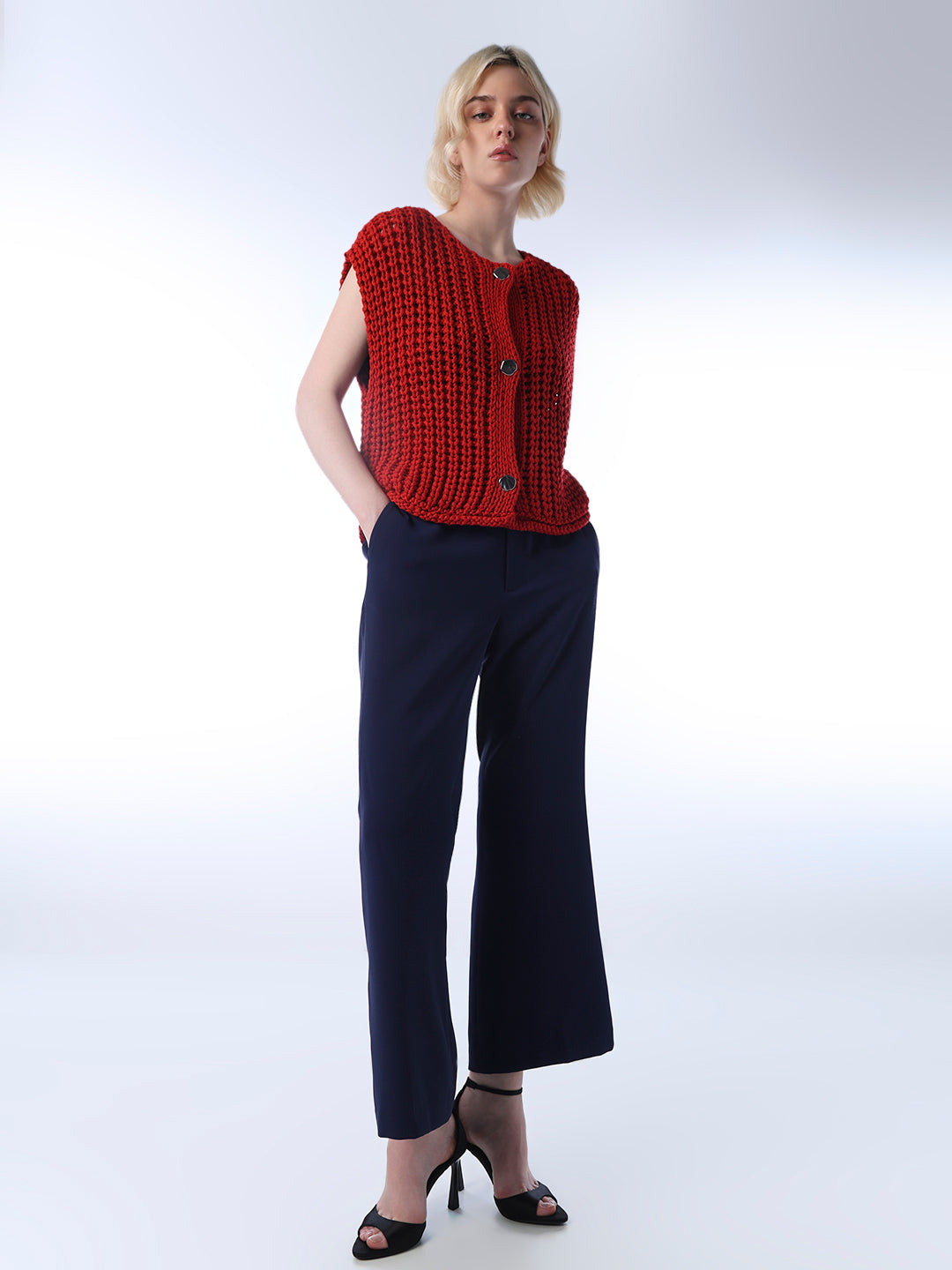 Belted Flared Pants - 26