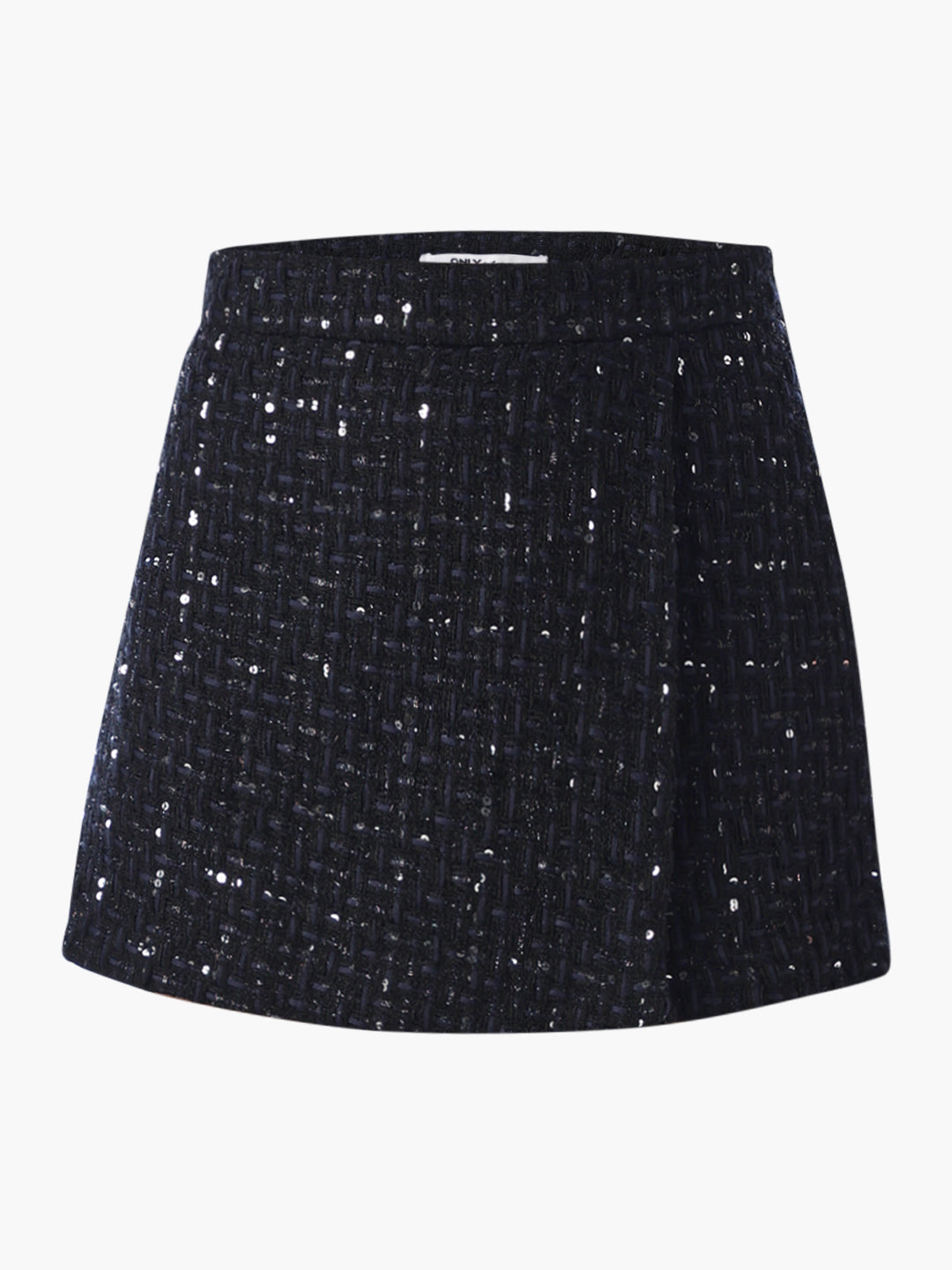 Black Boucle Sequin Skort