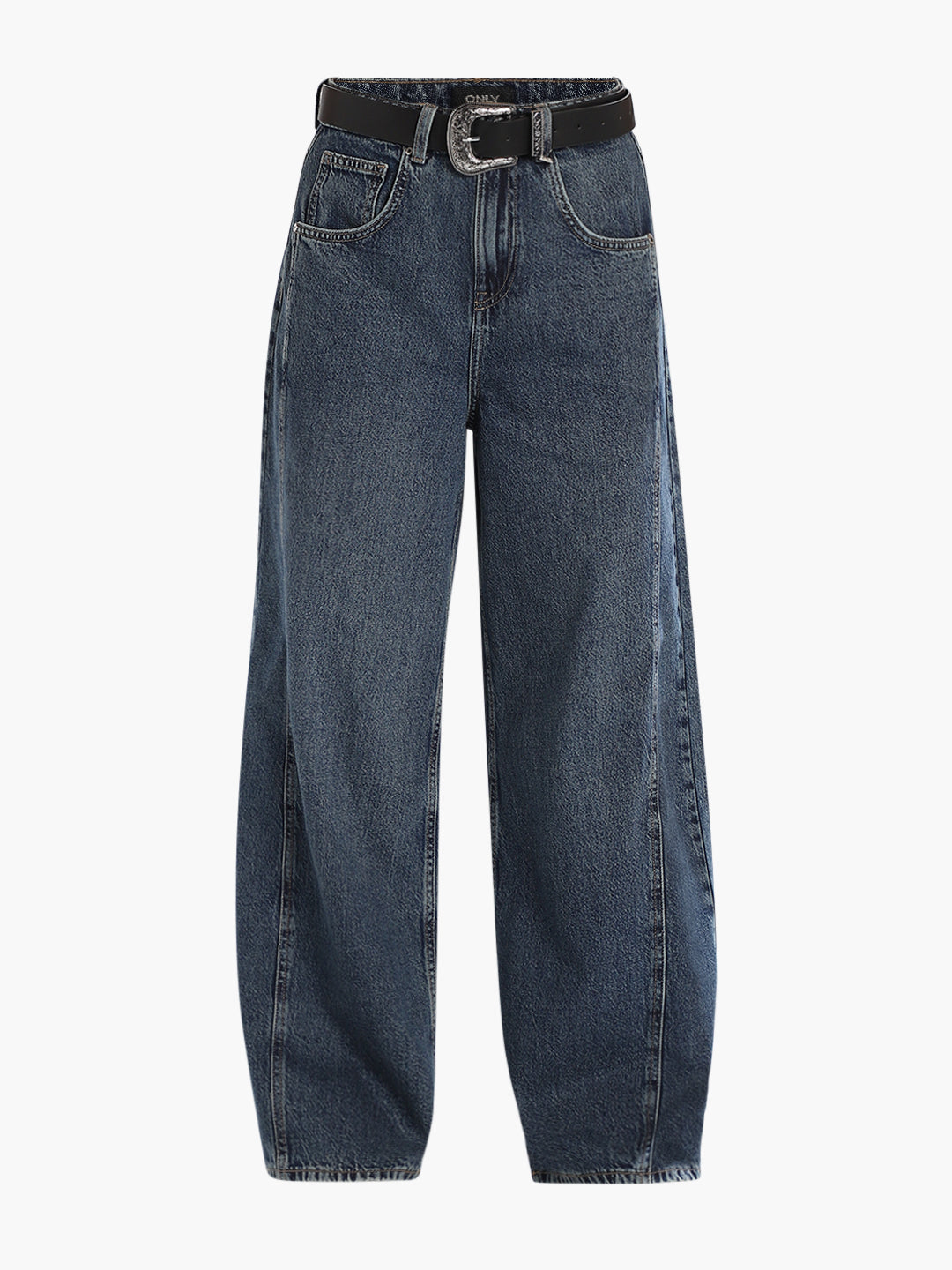 Dark Blue High Rise Wide Leg Jeans