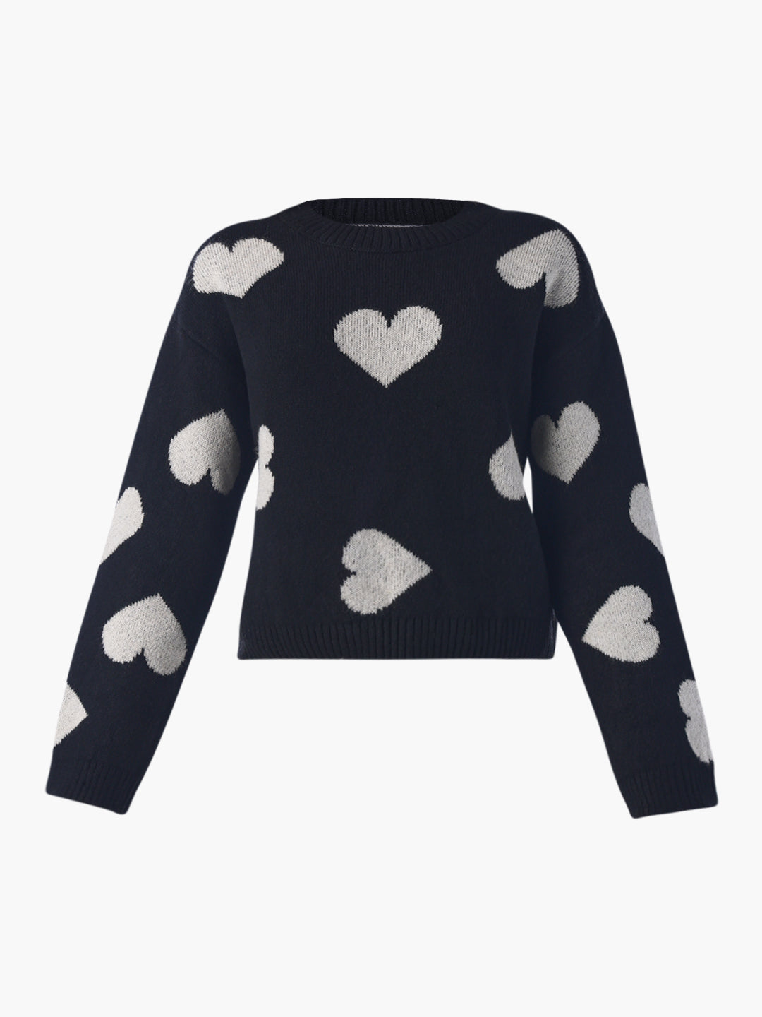 Heart Shaped Pullover - Black