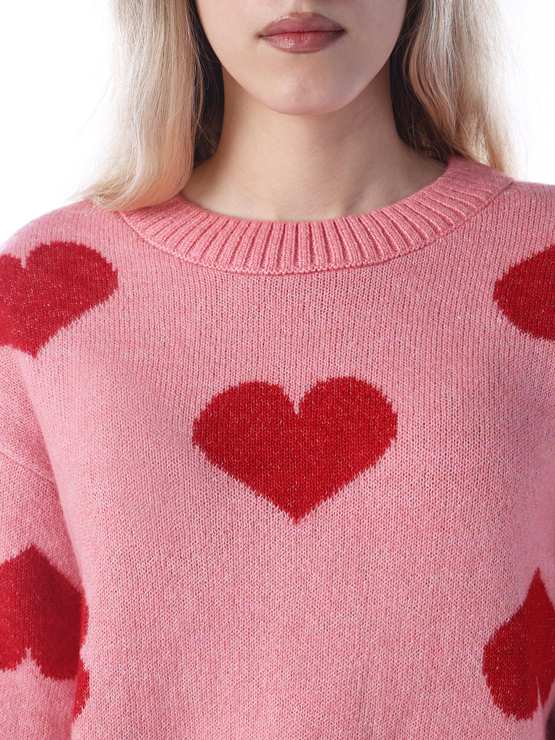 Heart Shaped Pullover - Pink