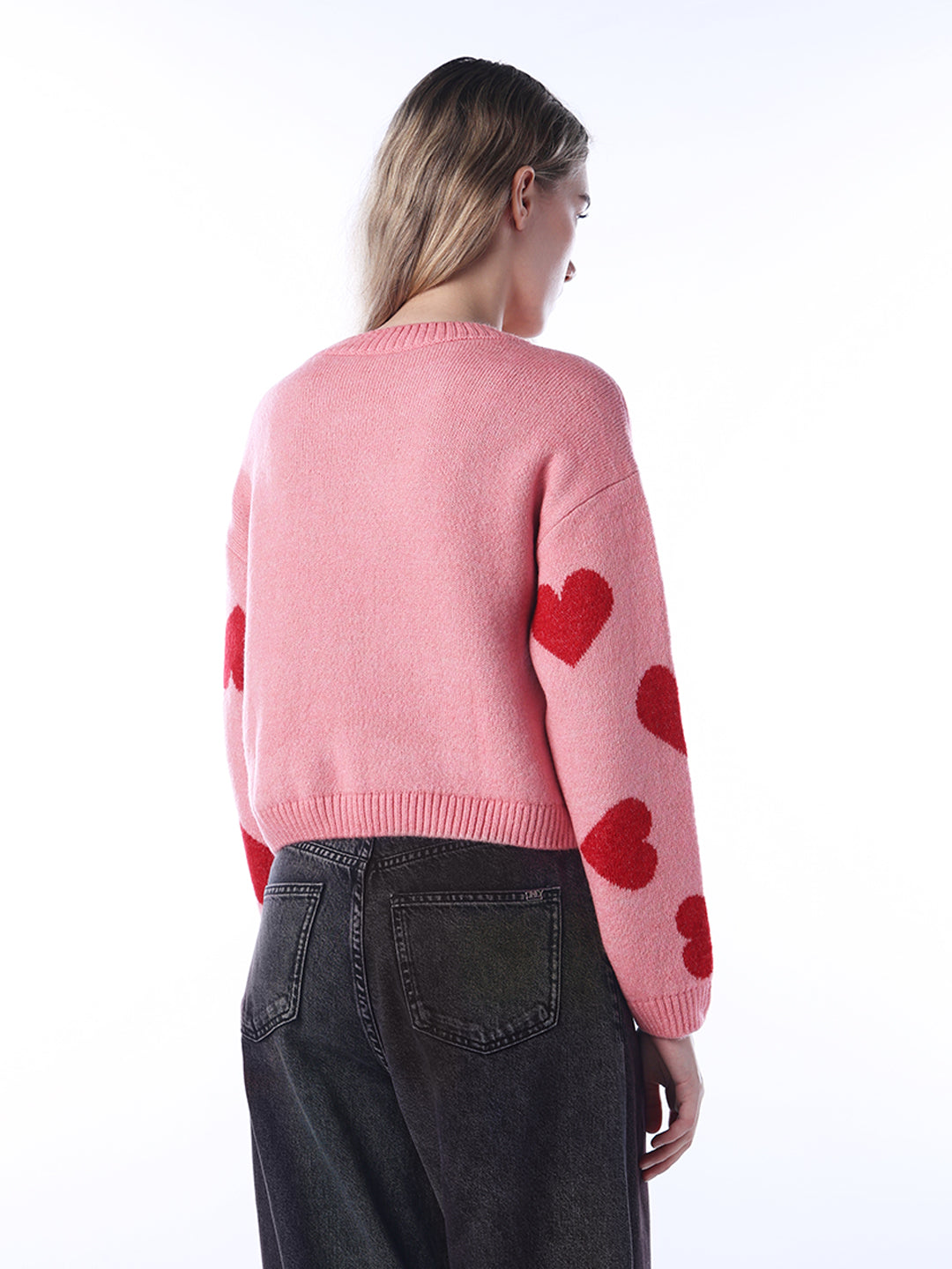 Heart Shaped Pullover - Pink