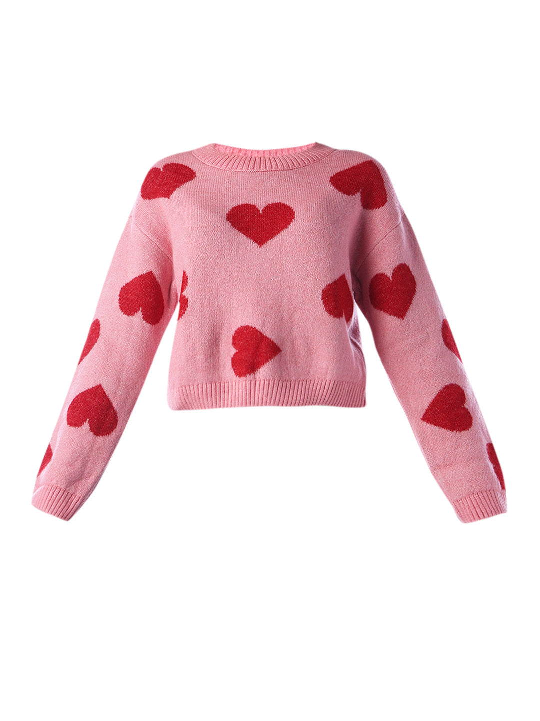 Heart Shaped Pullover - Pink