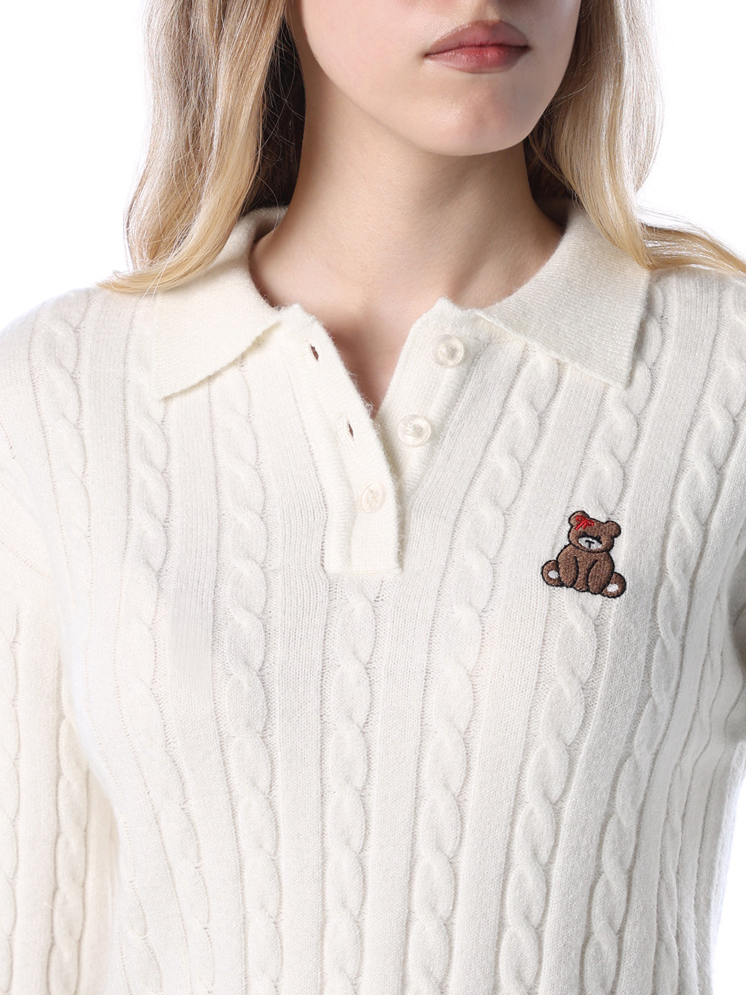 Soft Cable Knit Polo