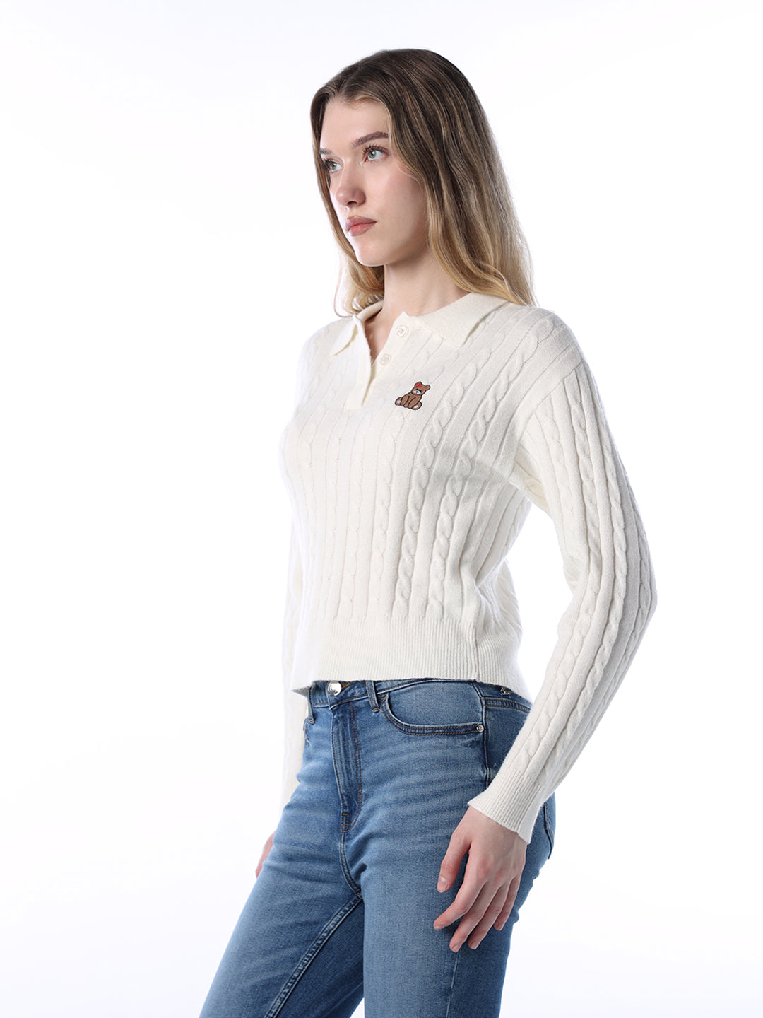 Soft Cable Knit Polo
