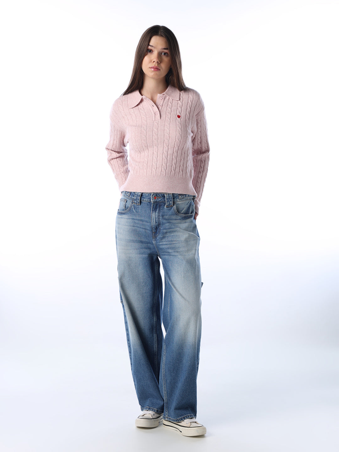 Cable Knit Polo