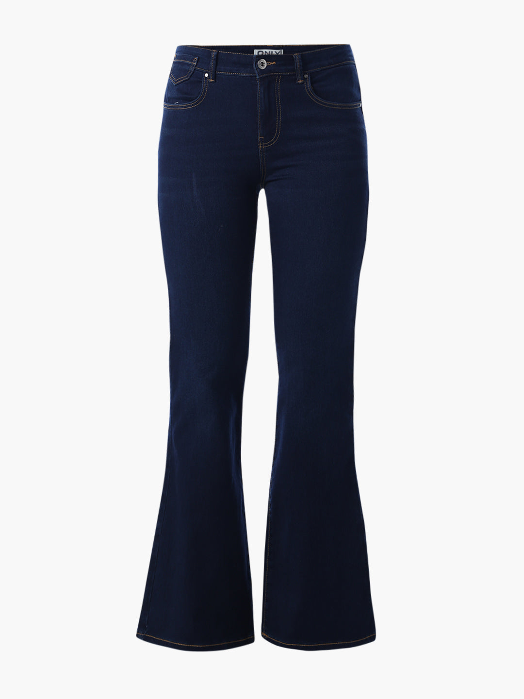 Dark Blue High Rise Flared Jeans