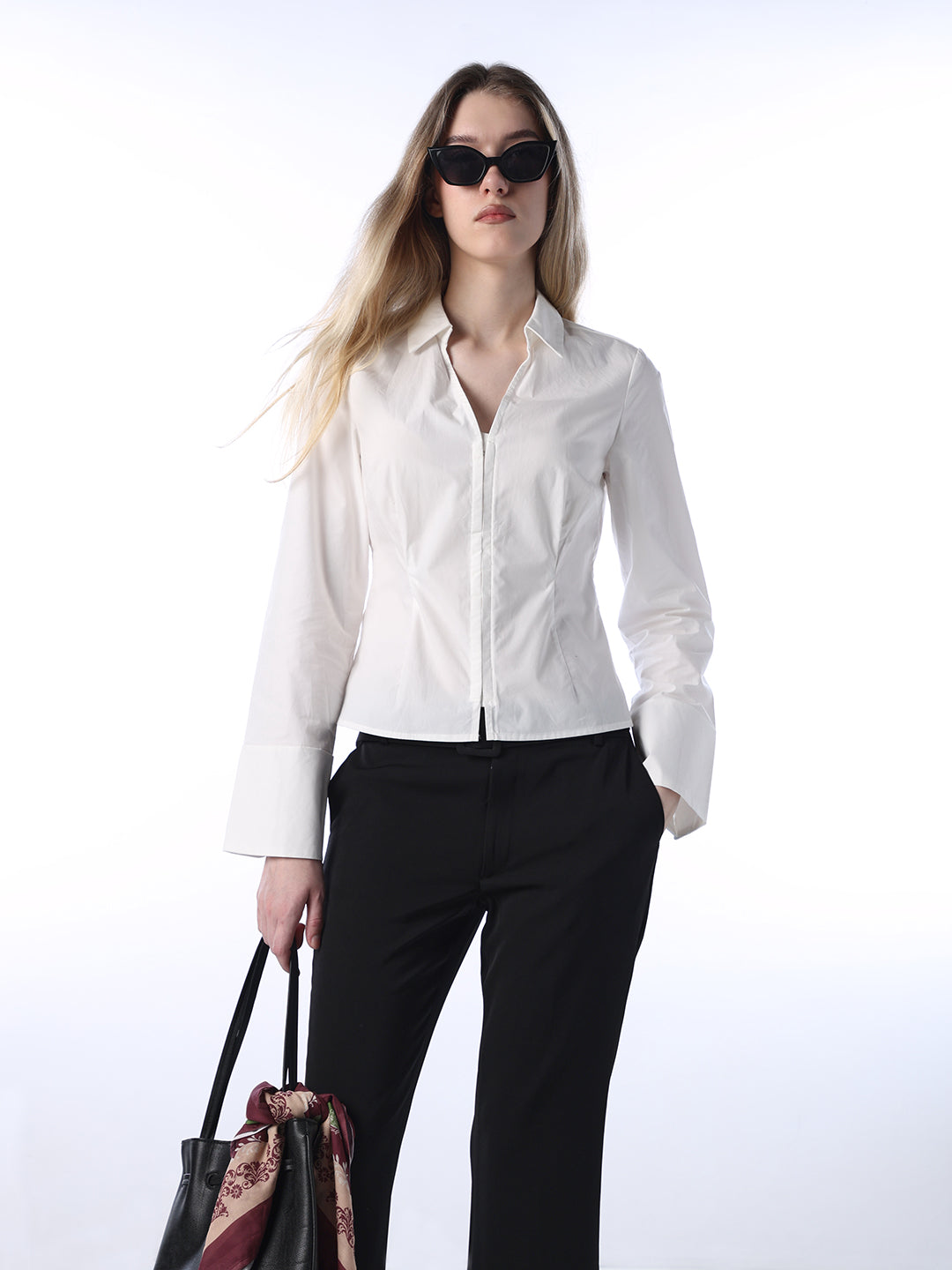 Fitted Hook Poplin Shirt