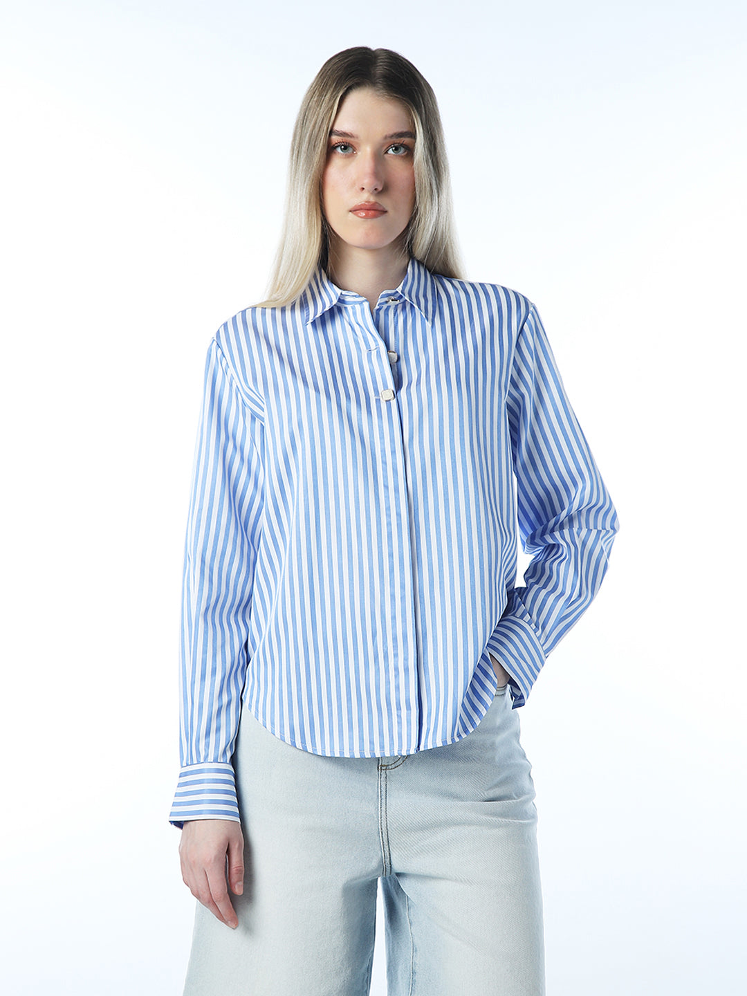 Striped Satin Shirt