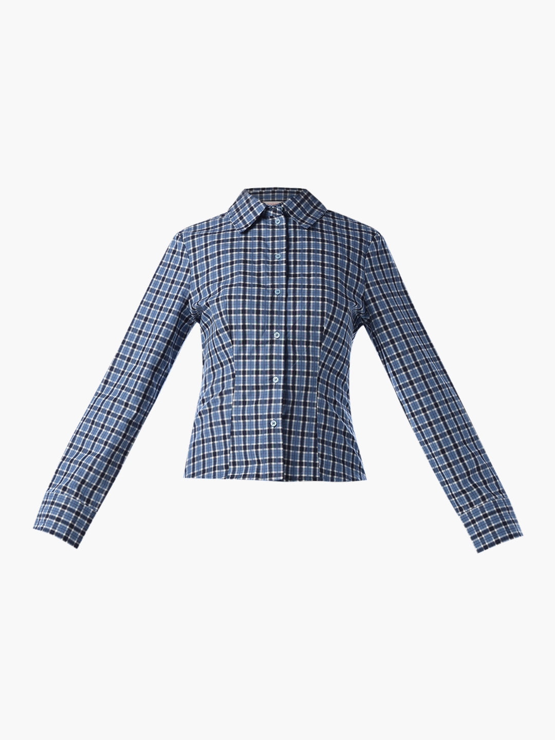 Waist-Fitted Check Shirt